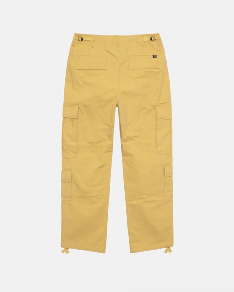 Stussy Ripstop Surplus Cargo Bukse Dame Gul Norge | BTX-2877