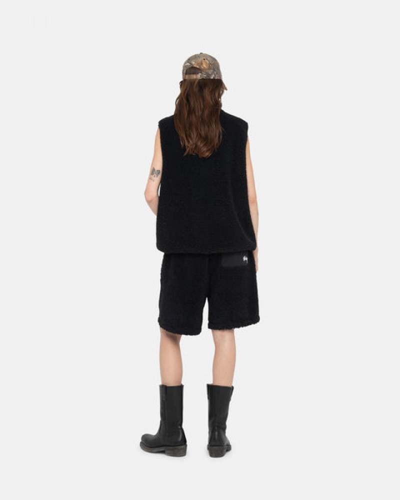 Stussy Sherpa Kort Shorts Herre Svarte Norge | TCB-5356