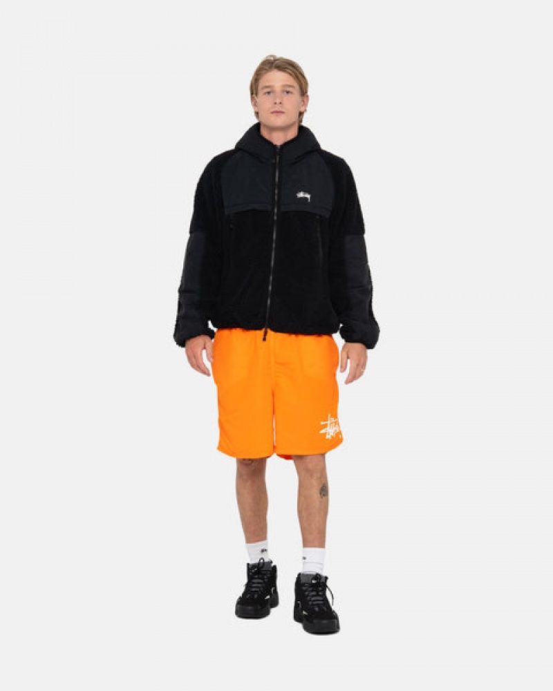 Stussy Sherpa Paneled Hette Jacket Jakker Herre Svarte Norge | SCO-0107