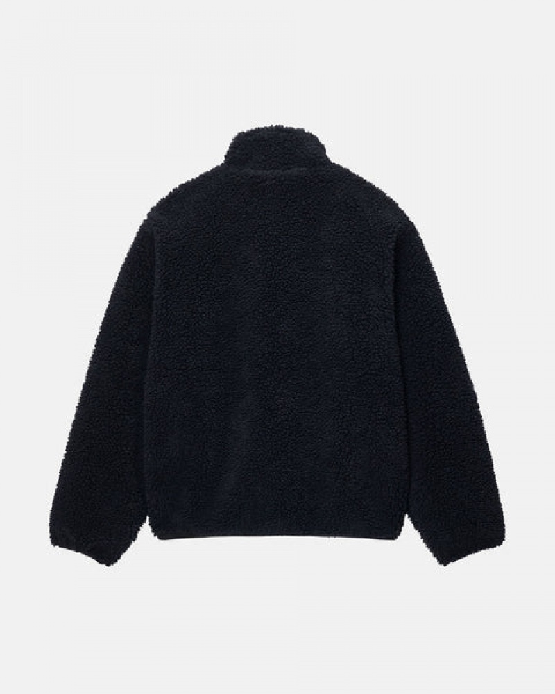 Stussy Sherpa Reversible Jacket Jakker Dame Svarte Norge | HUW-9397