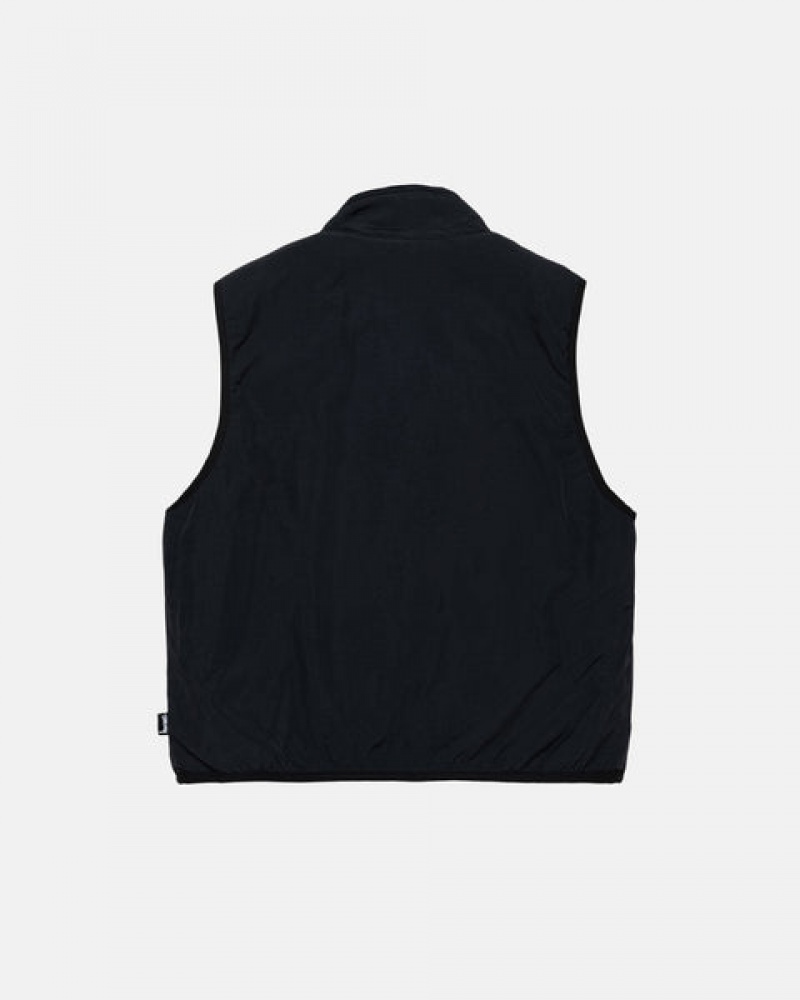 Stussy Sherpa Reversible Vest Vest Dame Svarte Norge | KEB-1286