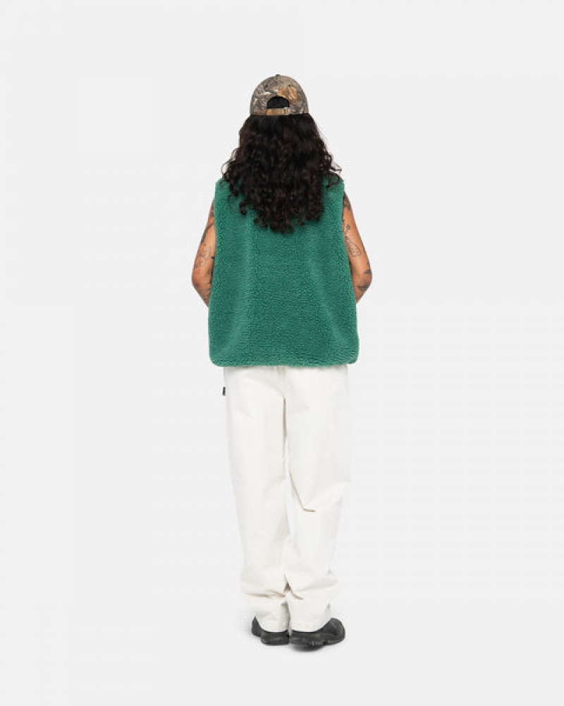 Stussy Sherpa Reversible Vest Vest Dame Turkis Norge | RUQ-9595