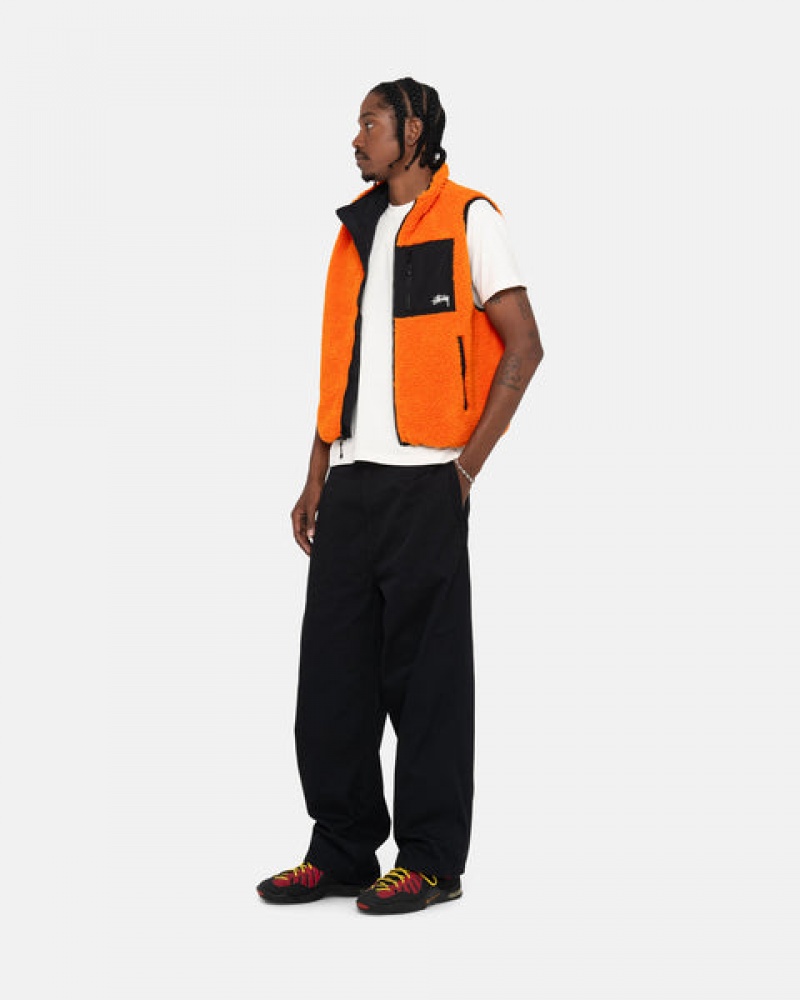 Stussy Sherpa Reversible Vest Vest Dame Gul Norge | IAW-2555