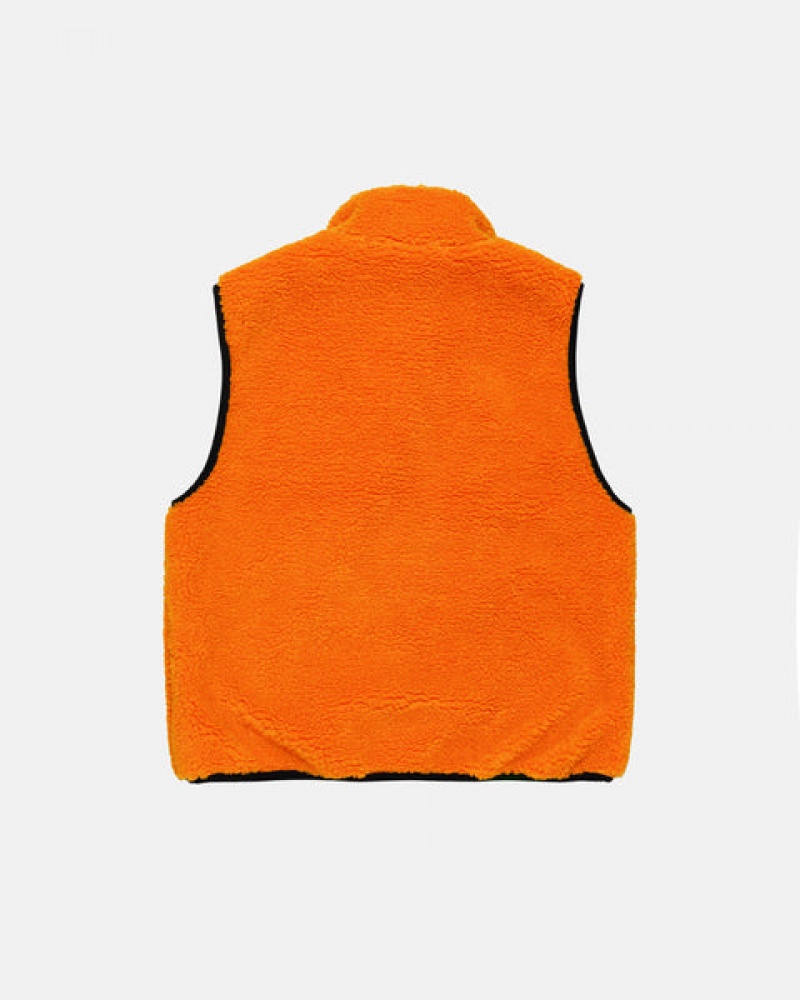 Stussy Sherpa Reversible Vest Vest Dame Gul Norge | IAW-2555