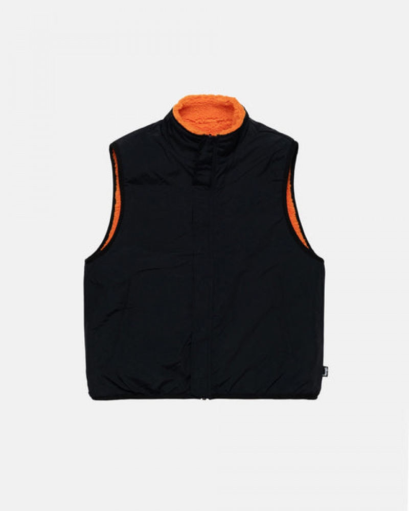 Stussy Sherpa Reversible Vest Vest Dame Gul Norge | IAW-2555