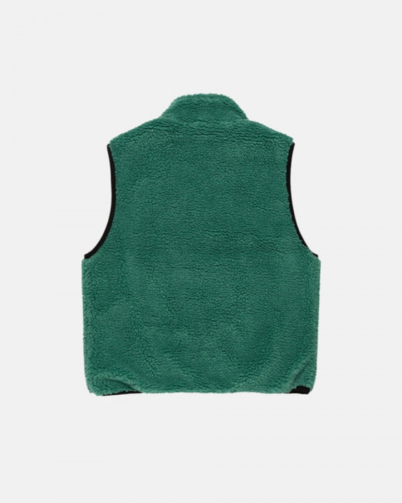 Stussy Sherpa Reversible Vest Vest Herre Turkis Norge | LNL-9249