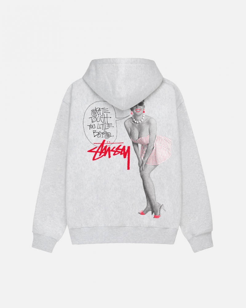 Stussy Skate Tough Hoodie Hettegenser Dame Grå Norge | SCJ-4821