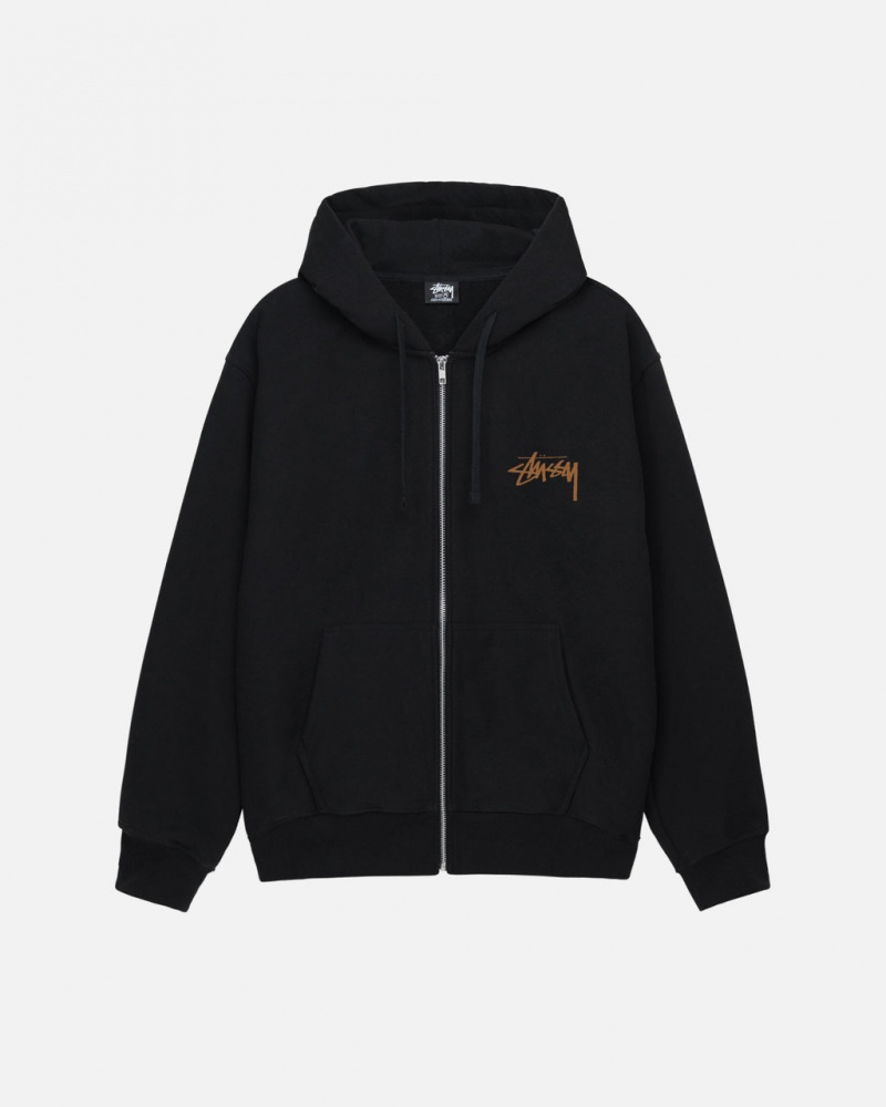 Stussy Skate Tough Zip Hoodie Hettegenser Dame Svarte Norge | PXY-0319