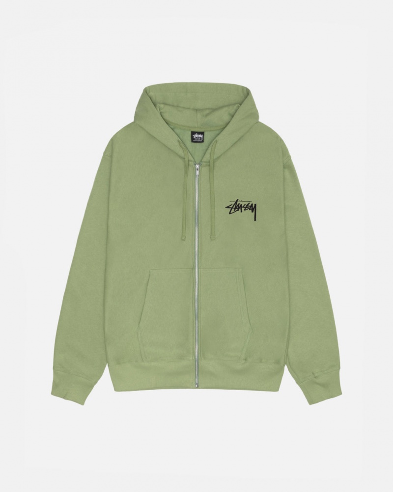 Stussy Skate Tough Zip Hoodie Hettegenser Dame Grønn Norge | AVZ-2600