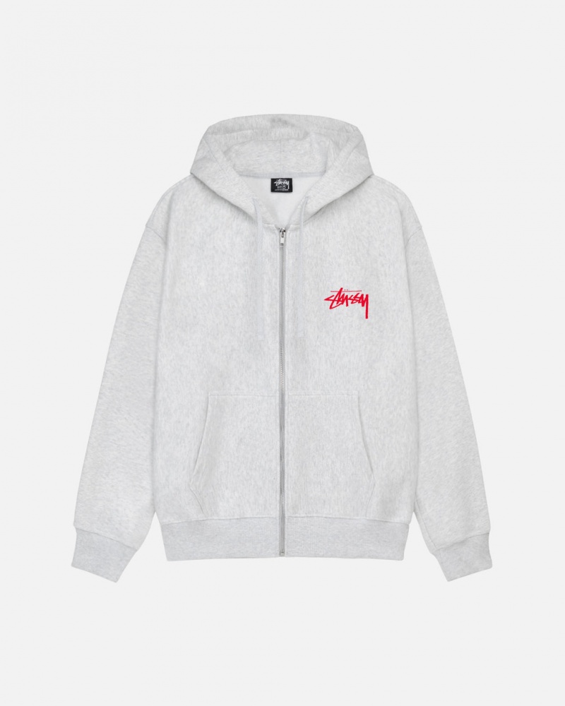 Stussy Skate Tough Zip Hoodie Hettegenser Dame Grå Norge | BPB-5854