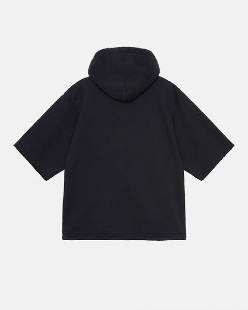 Stussy Ss Boxy Cropped Hoodie Hettegenser Dame Svarte Norge | LVI-8841