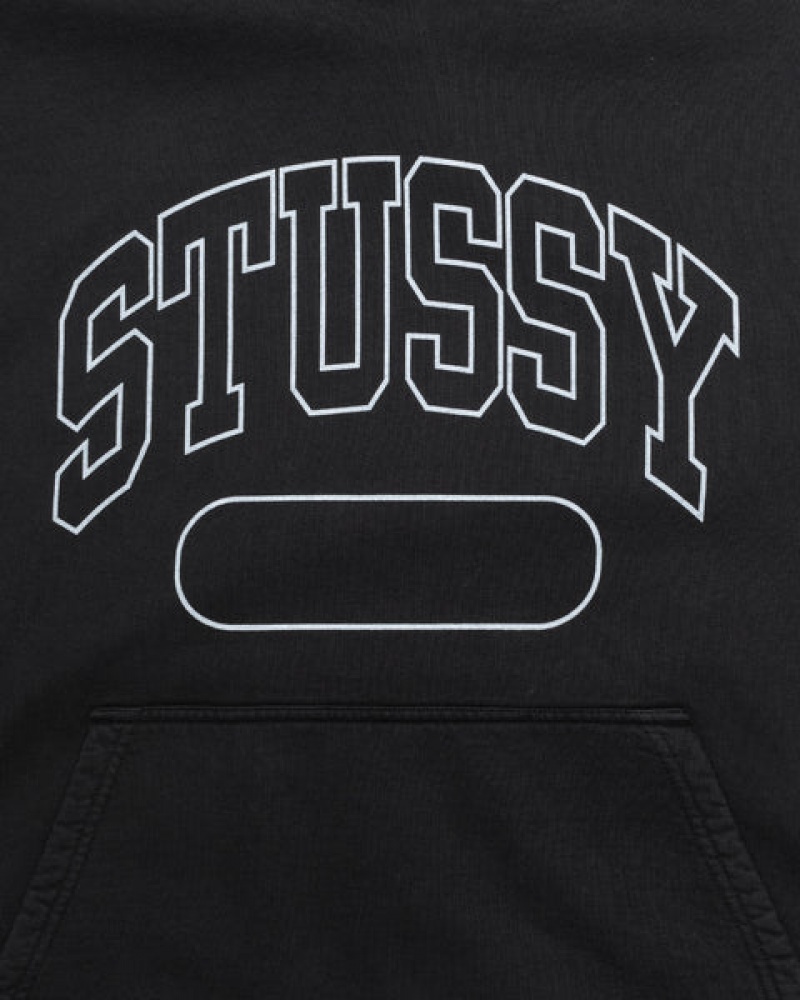 Stussy Ss Boxy Cropped Hoodie Hettegenser Dame Svarte Norge | LVI-8841