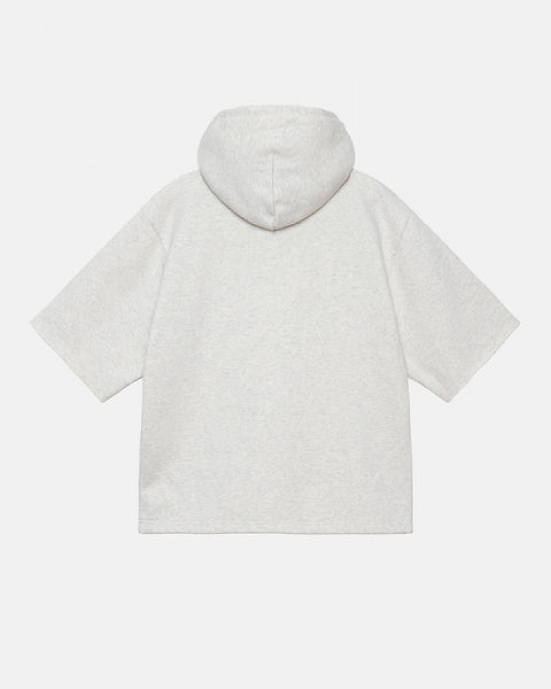 Stussy Ss Boxy Cropped Hoodie Hettegenser Herre Grå Norge | ANK-8438