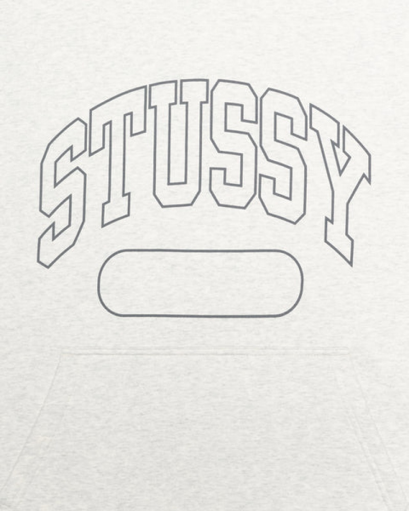 Stussy Ss Boxy Cropped Hoodie Hettegenser Herre Grå Norge | ANK-8438