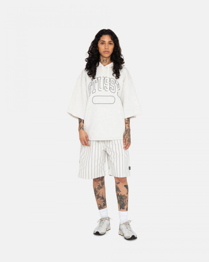 Stussy Ss Boxy Cropped Hoodie Hettegenser Herre Grå Norge | ANK-8438