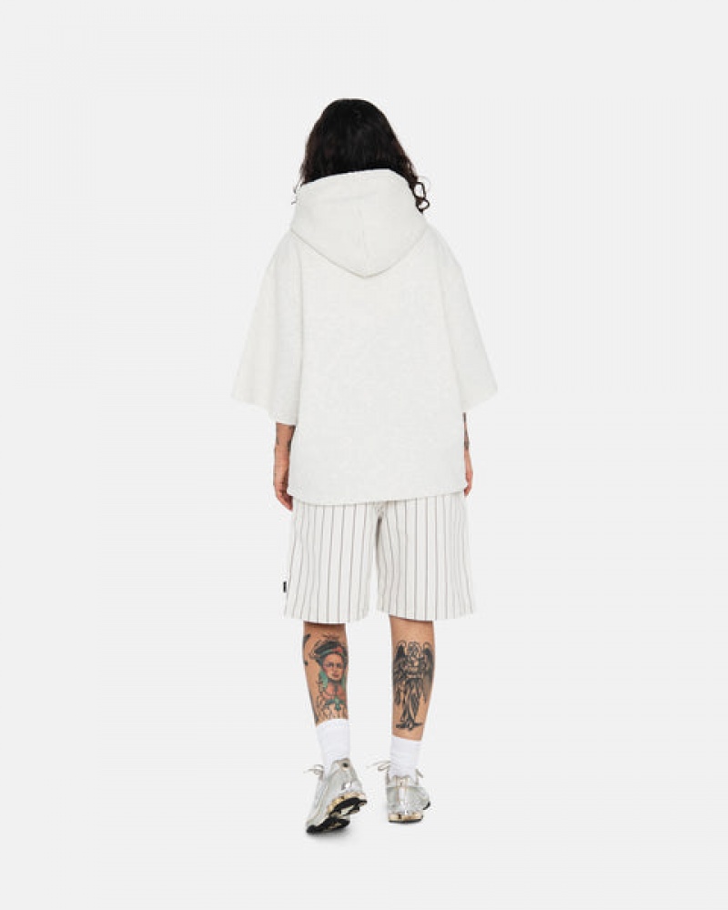 Stussy Ss Boxy Cropped Hoodie Hettegenser Herre Grå Norge | ANK-8438