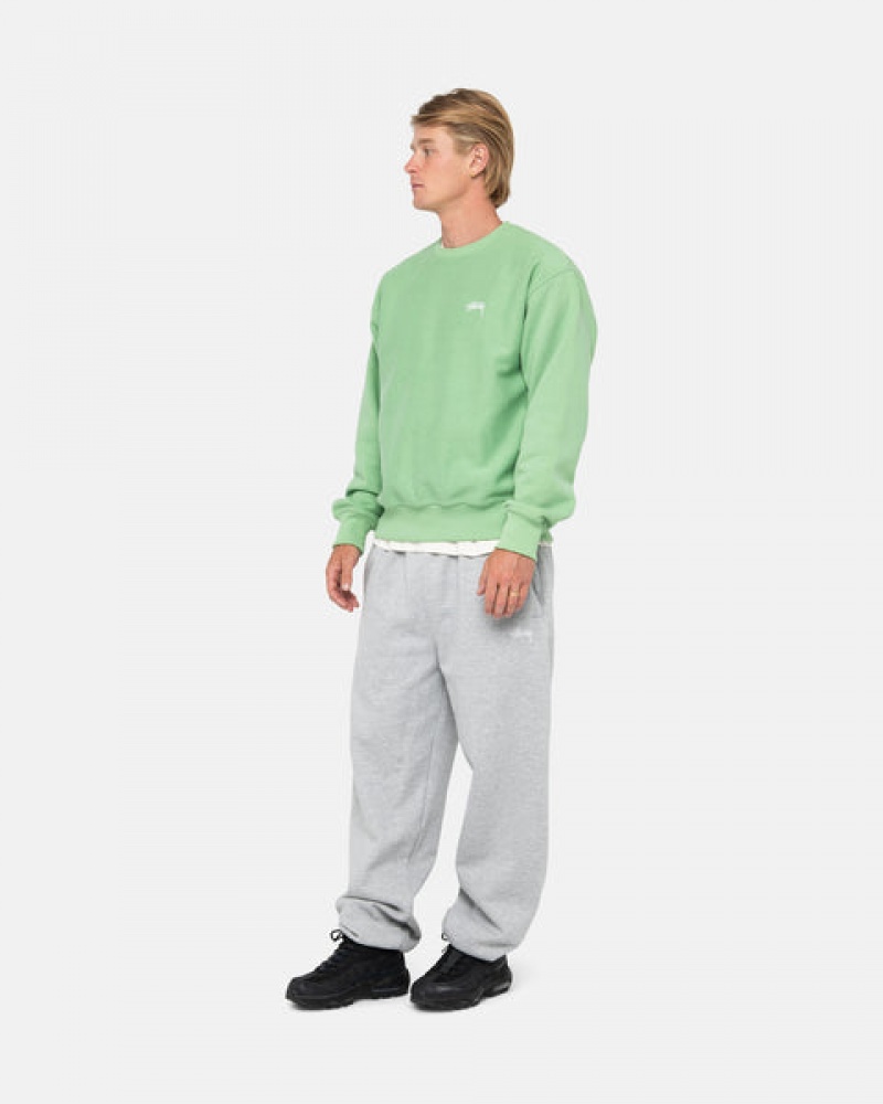 Stussy Stock Logo Crew Gensere Herre Grønn Norge | ZNE-4310