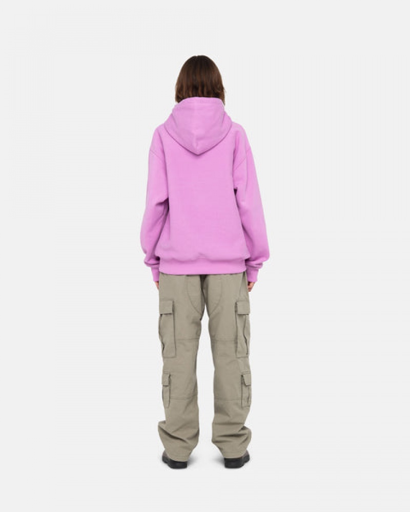 Stussy Stock Logo Hood Gensere Dame Lilla Norge | HQF-1442