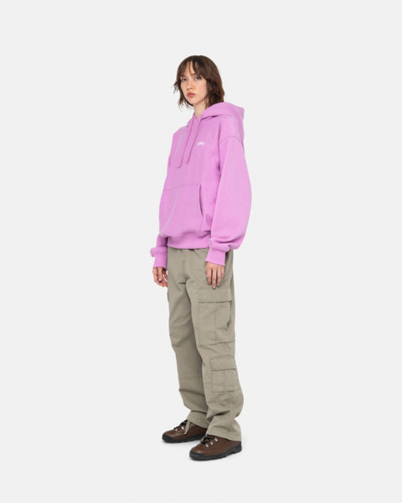 Stussy Stock Logo Hood Gensere Dame Lilla Norge | HQF-1442