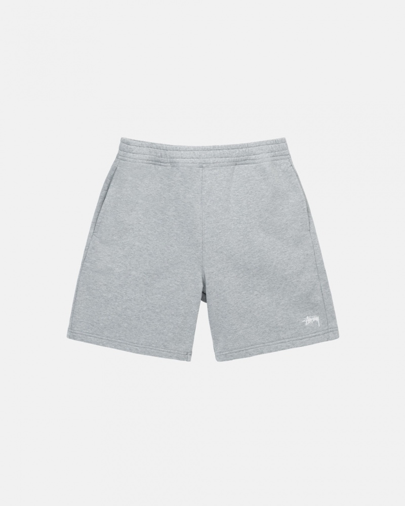 Stussy Stock Logo Sweat Kort Shorts Herre Grå Norge | YNP-2691