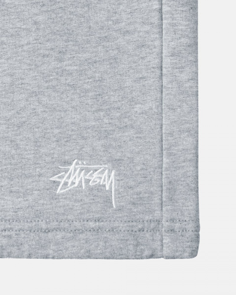 Stussy Stock Logo Sweat Kort Sweatshorts Herre Grå Norge | VGT-4345