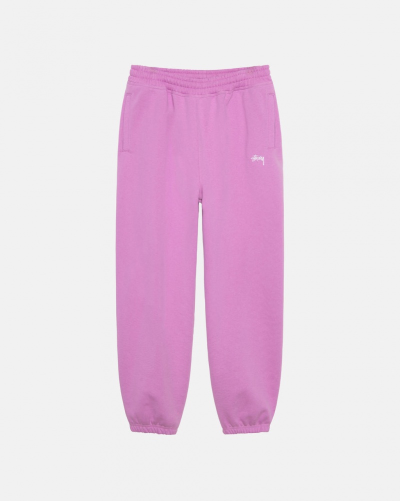 Stussy Stock Logo Sweatpant Joggebukser Herre Lilla Norge | HLQ-2694