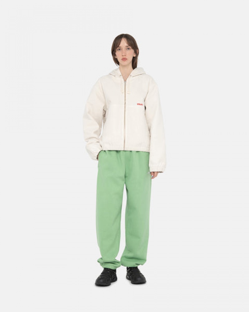 Stussy Stock Logo Sweatpant Joggebukser Dame Grønn Norge | HCB-0276