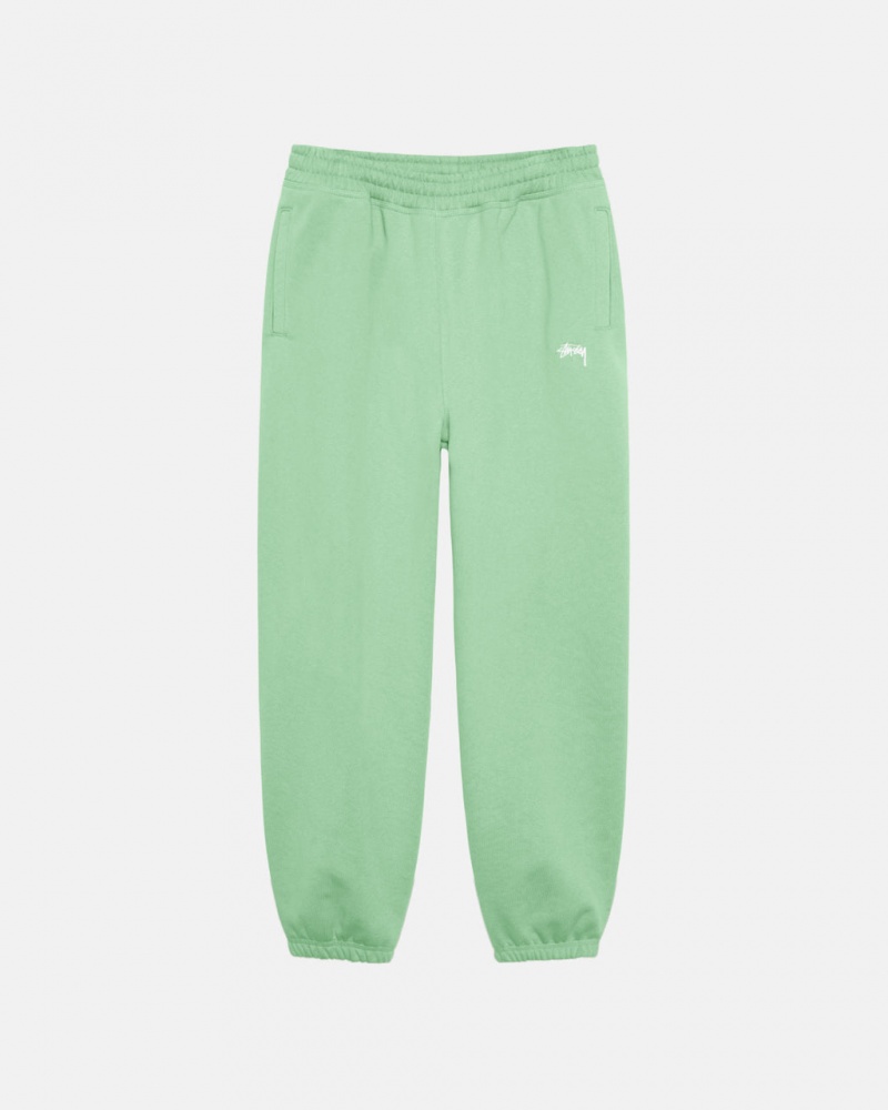 Stussy Stock Logo Sweatpant Joggebukser Dame Grønn Norge | HCB-0276