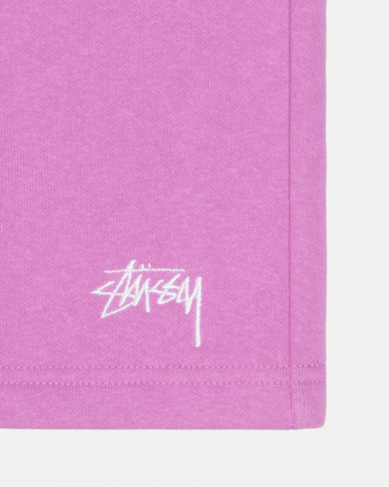 Stussy Stock Logo Sweatshort Shorts Dame Lilla Norge | UNA-9274