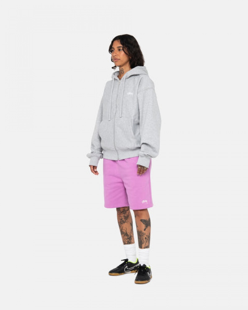 Stussy Stock Logo Sweatshort Shorts Dame Lilla Norge | UNA-9274