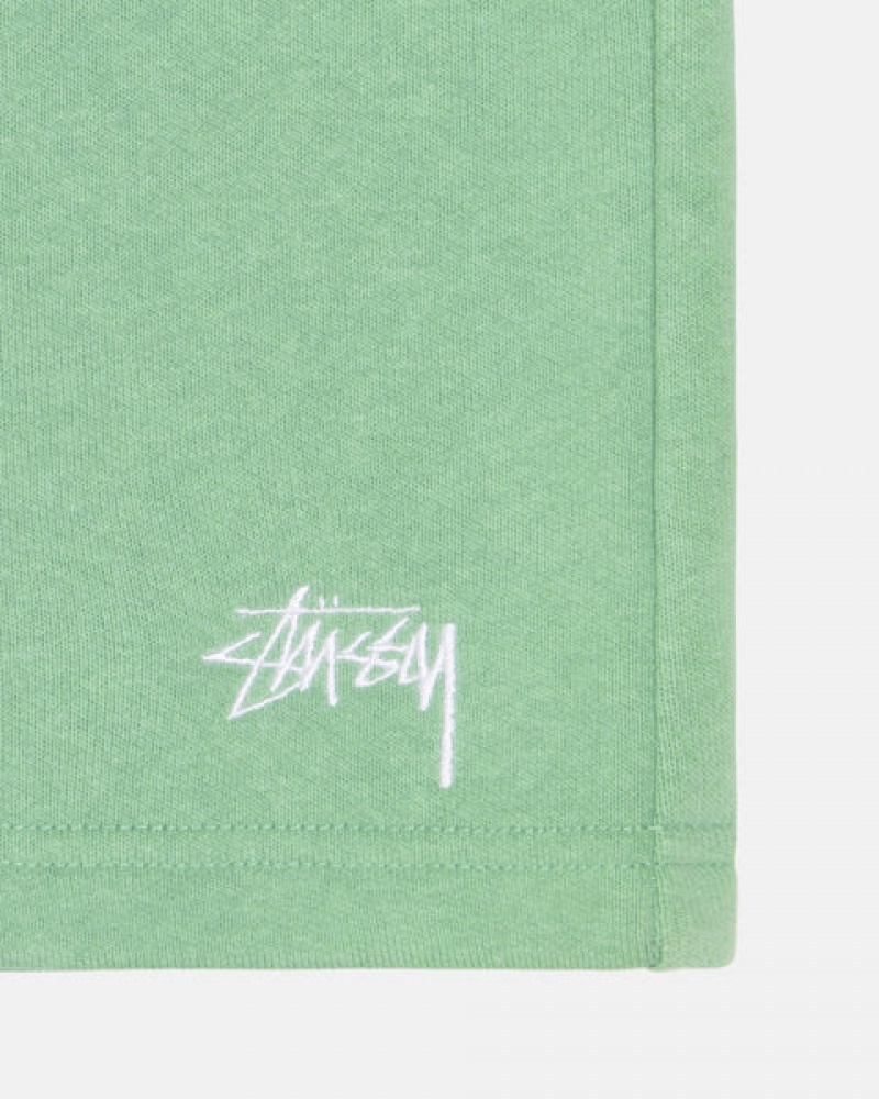 Stussy Stock Logo Sweatshort Shorts Herre Grønn Norge | SNW-2255