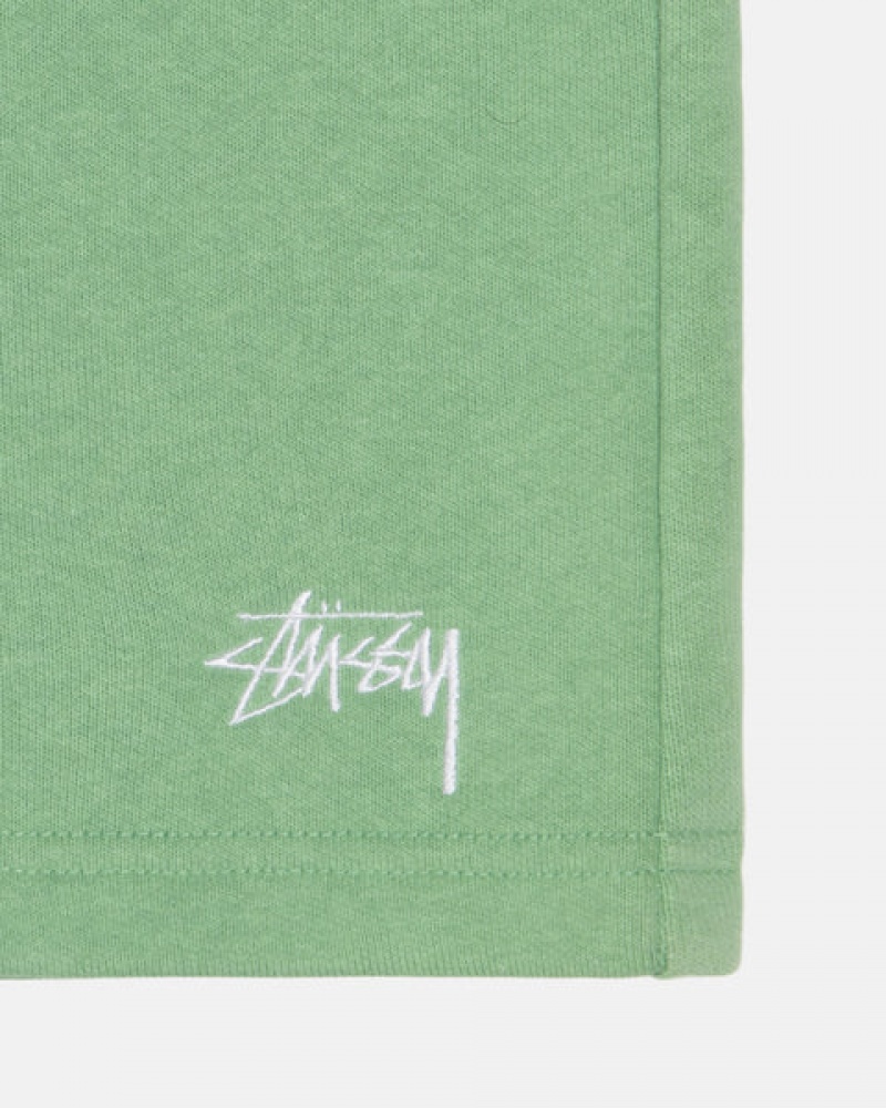 Stussy Stock Logo Sweatshort Shorts Herre Grønn Norge | SNW-2255