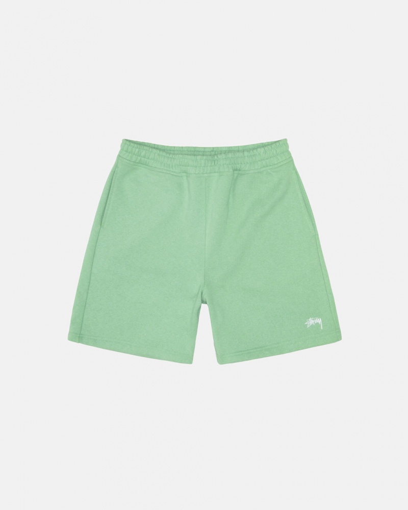 Stussy Stock Logo Sweatshort Shorts Herre Grønn Norge | SNW-2255