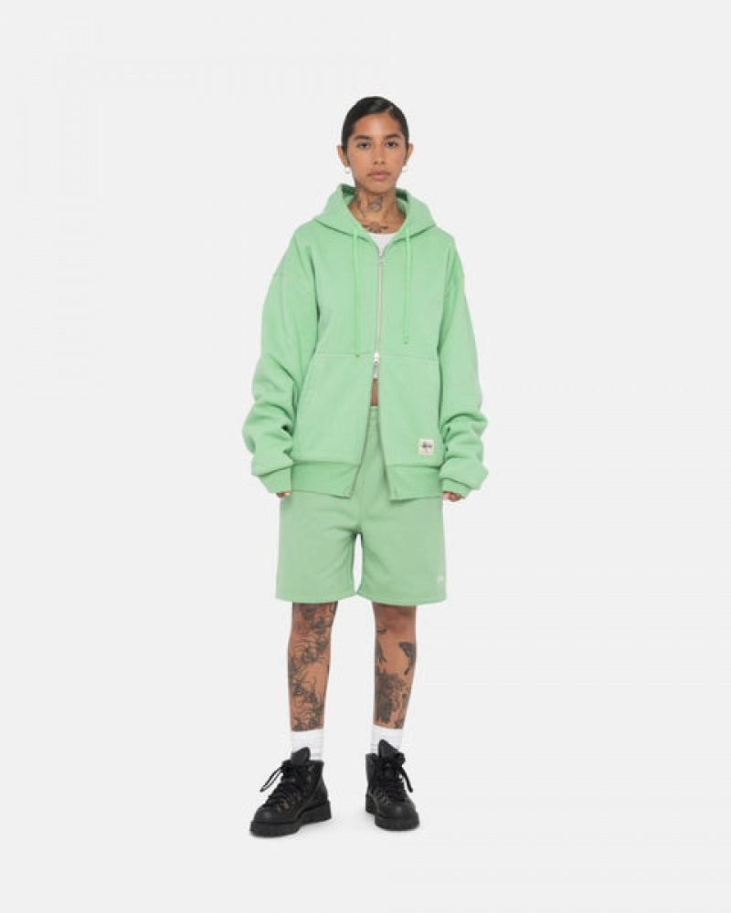 Stussy Stock Logo Sweatshort Sweatshorts Dame Grønn Norge | WPK-8754