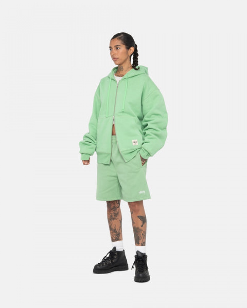 Stussy Stock Logo Sweatshort Sweatshorts Dame Grønn Norge | WPK-8754