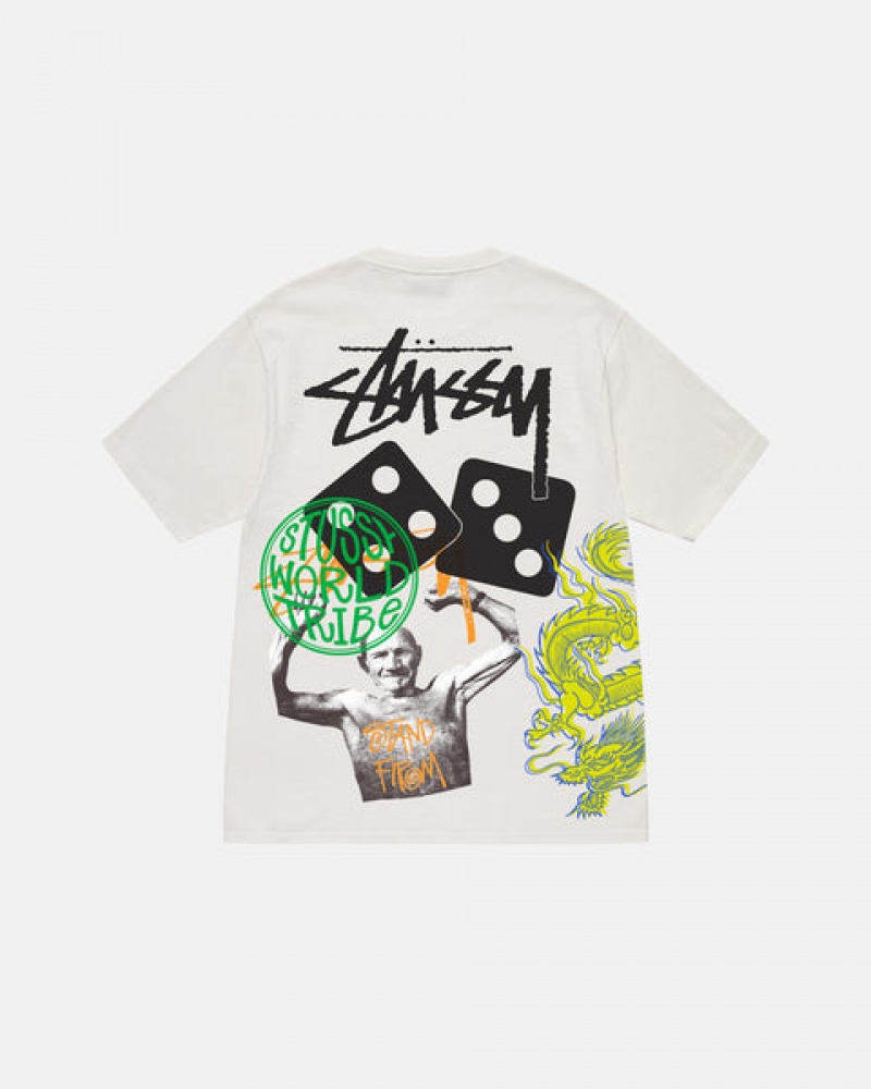 Stussy Strike Pigment Dyed Tee T Skjorte Dame Beige Norge | HZN-3923