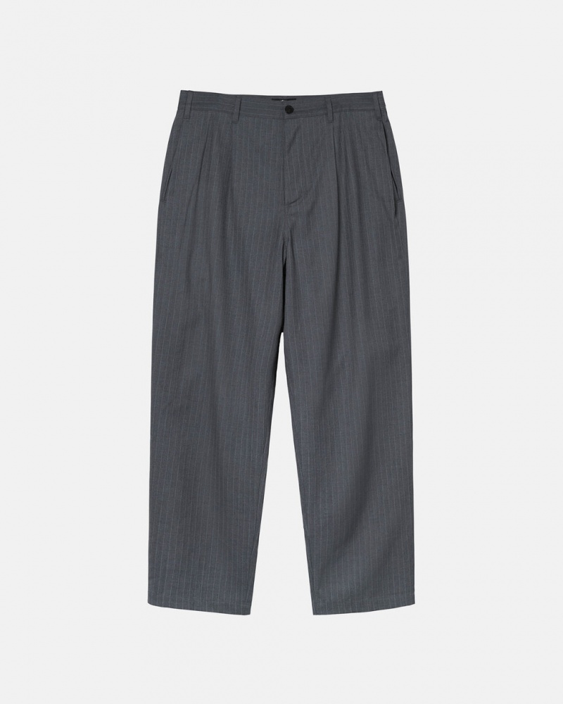 Stussy Stripe Volume Plissert Trouser Bukse Herre Grå Norge | AGA-4542