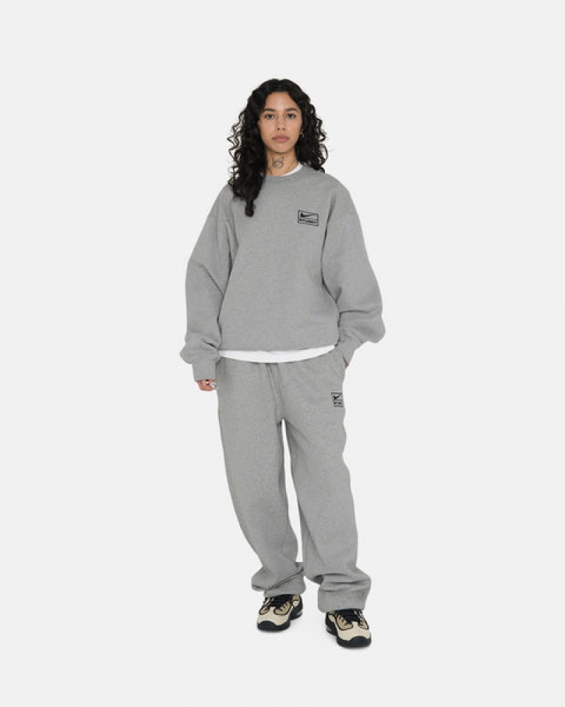 Stussy Fleece Crew Gensere Dame Mørke Grå Norge | RYG-3493