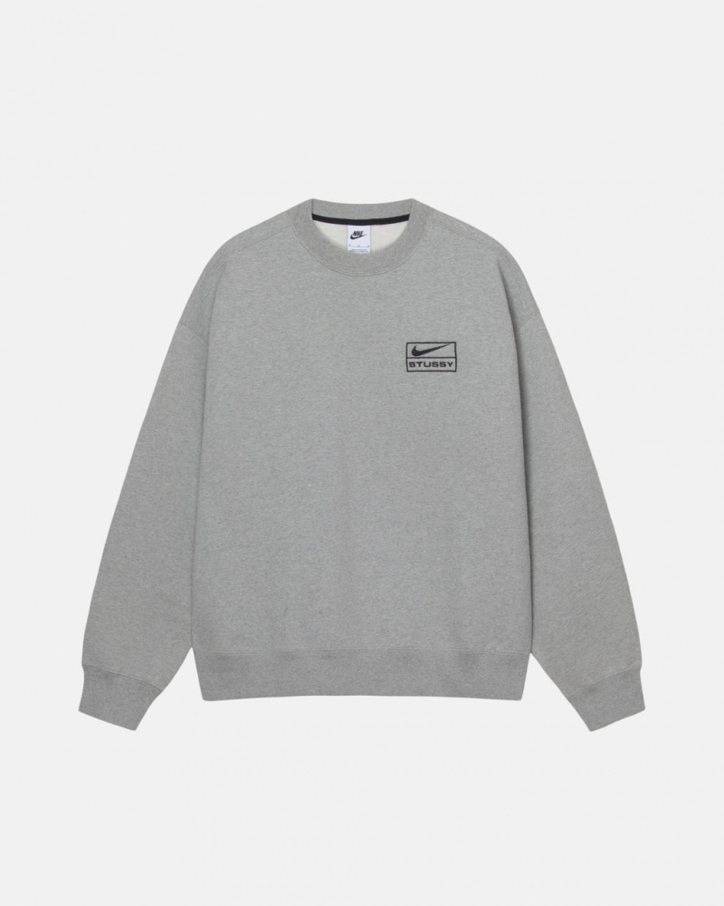 Stussy Fleece Crew Gensere Dame Mørke Grå Norge | RYG-3493