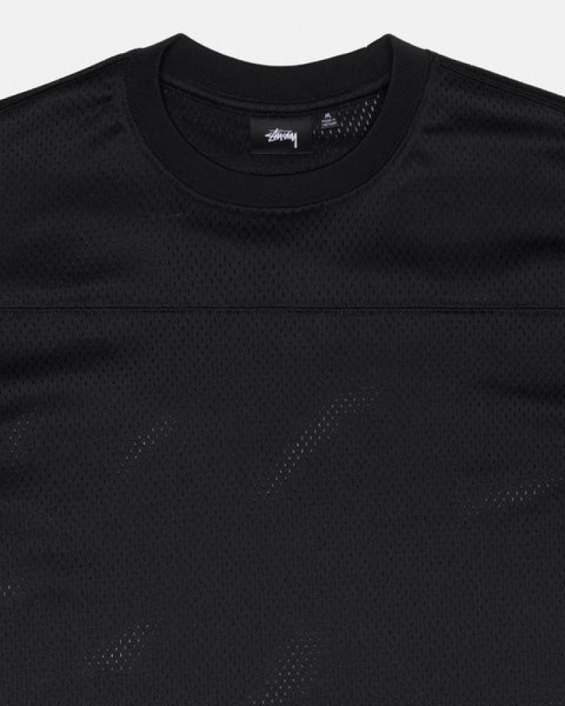 Stussy Surfman Mesh Football Jersey Topper Herre Svarte Norge | TWN-1953