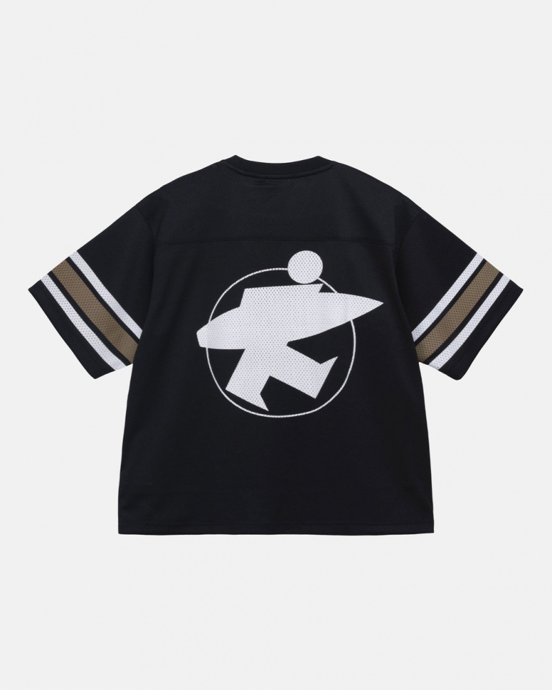 Stussy Surfman Mesh Football Jersey Topper Herre Svarte Norge | TWN-1953