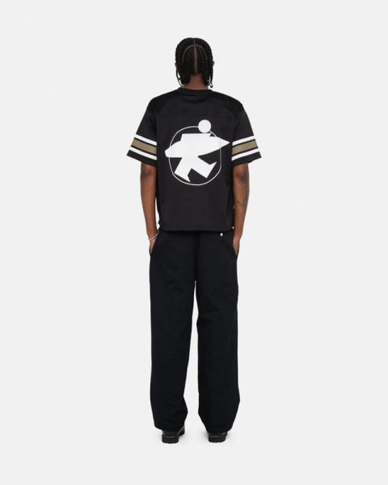 Stussy Surfman Mesh Football Jersey Topper Dame Svarte Norge | LAU-0643