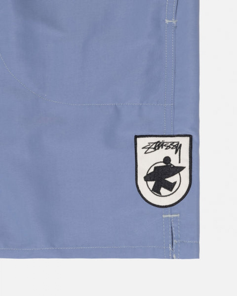 Stussy Surfman Patch Vann Kort Badetøy Dame Blå Norge | PNN-8755