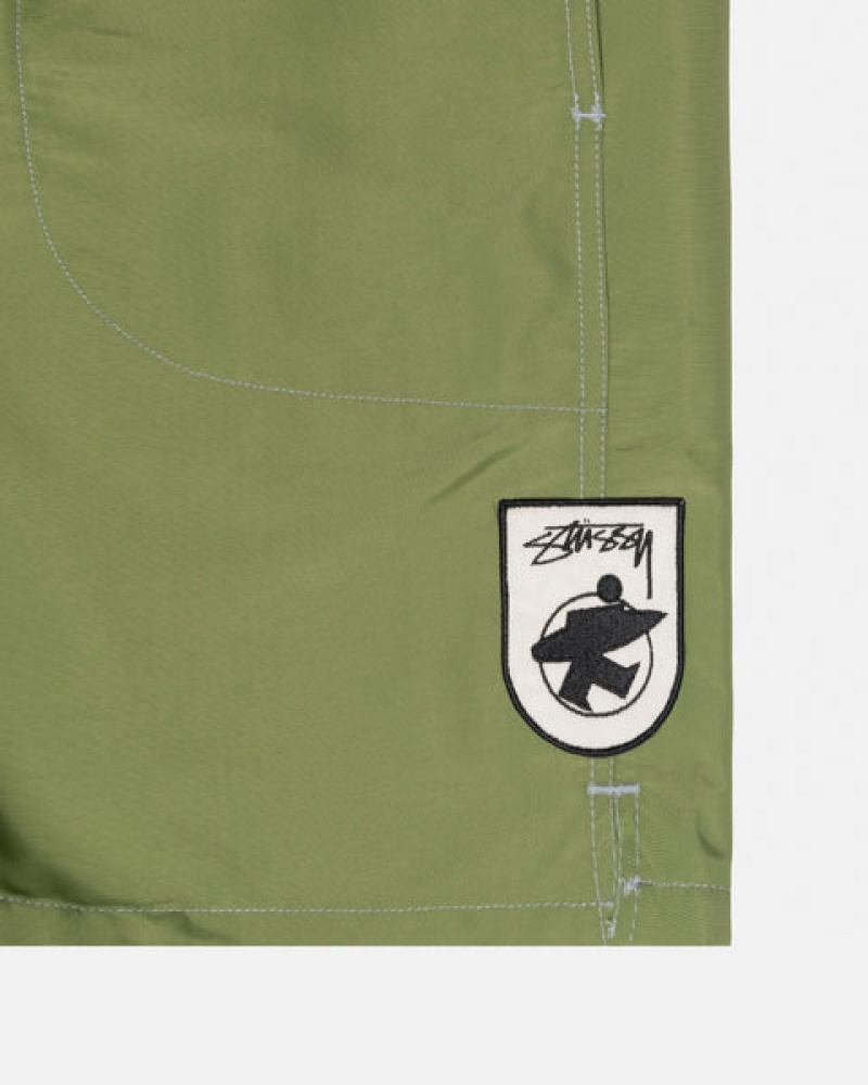 Stussy Surfman Patch Vann Kort Badetøy Dame Grønn Norge | JWO-2102