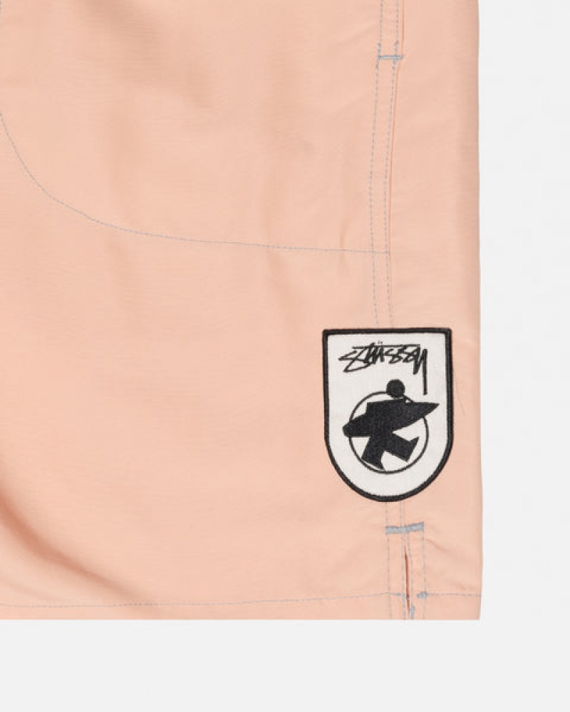 Stussy Surfman Patch Vann Kort Badetøy Dame Lyse Rosa Norge | DKC-7507