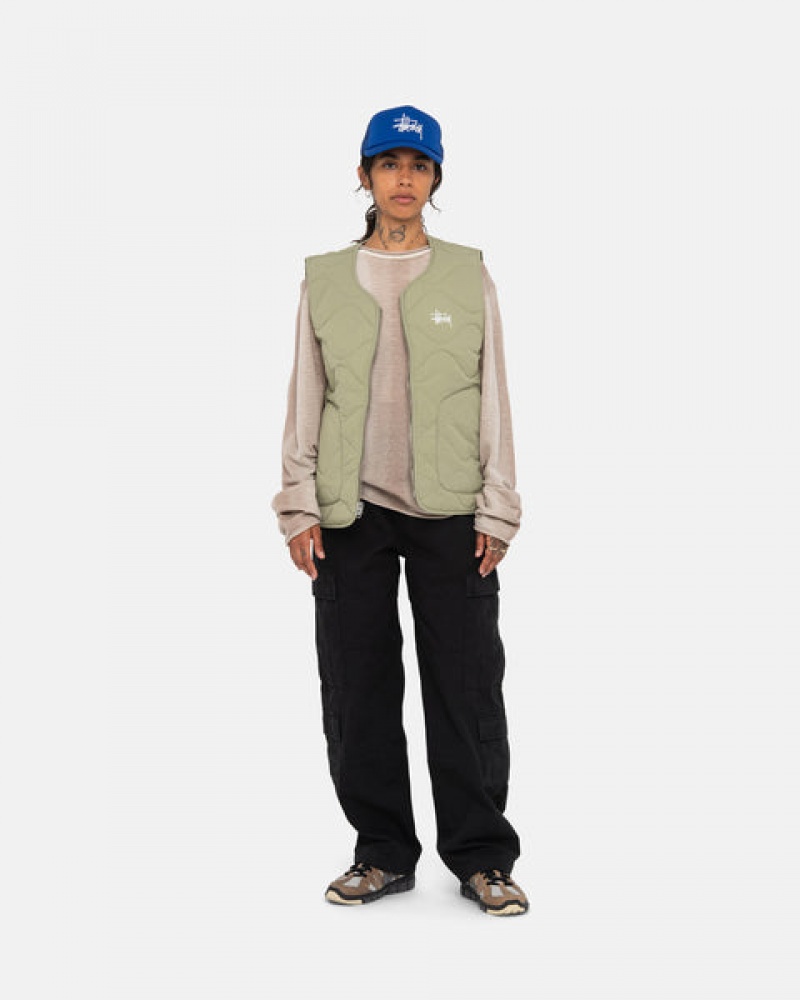 Stussy Surplus Cargo Ripstop Bukse Dame Svarte Norge | RLA-3403