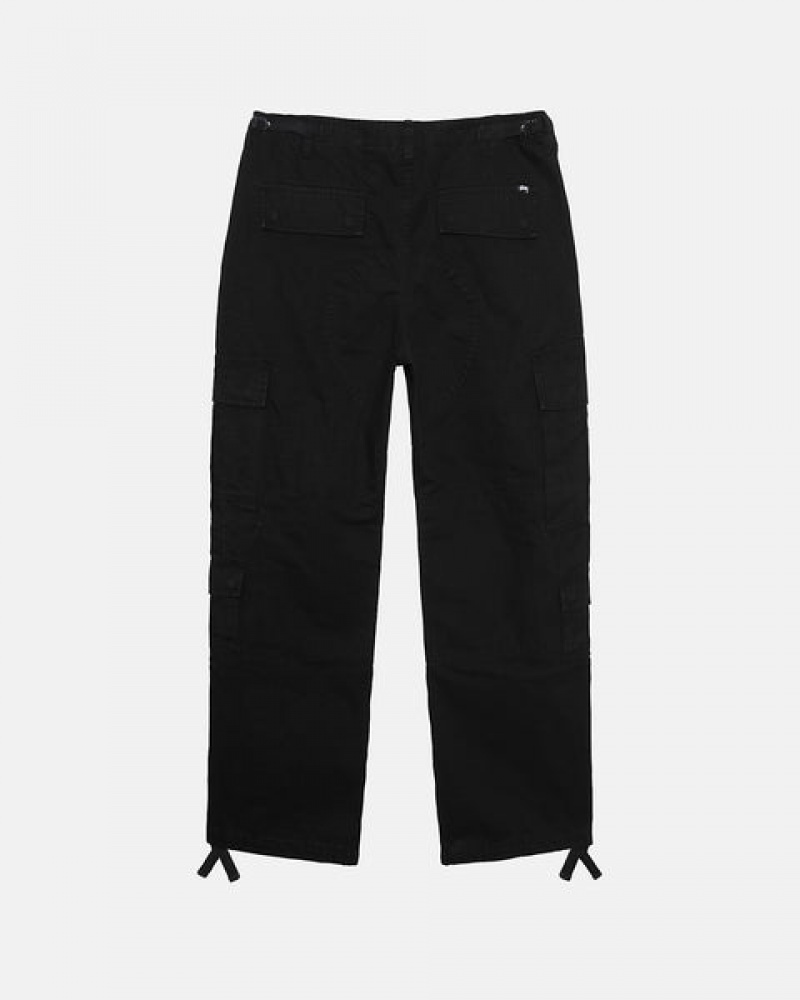 Stussy Surplus Cargo Ripstop Bukse Dame Svarte Norge | RLA-3403