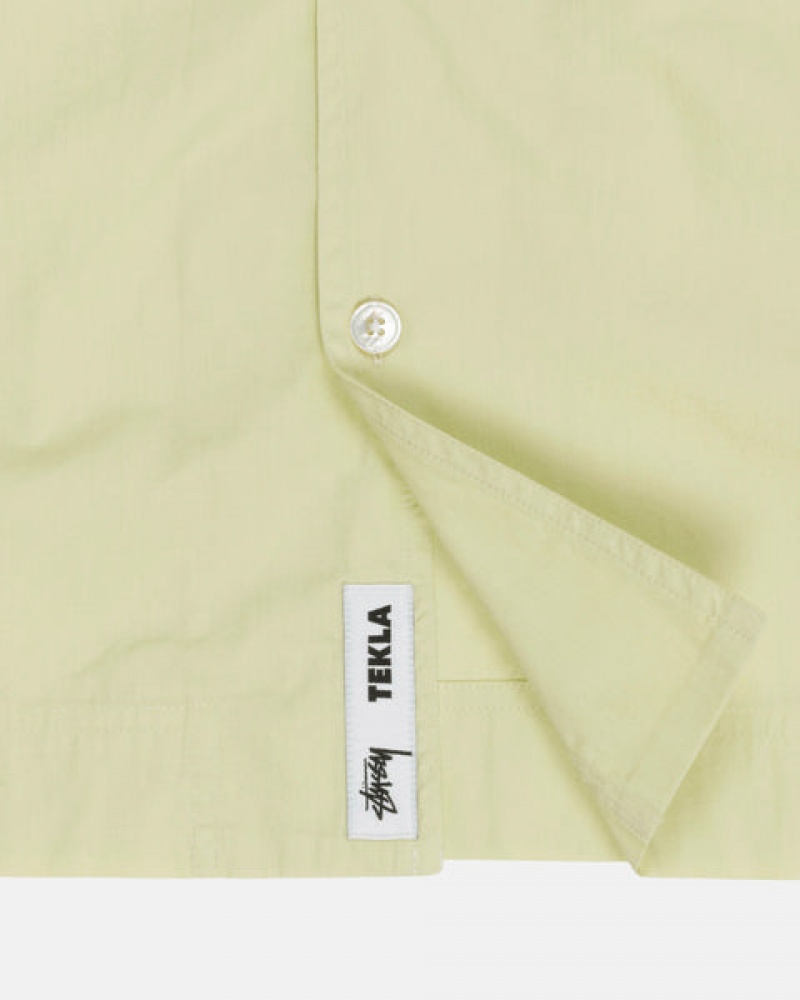 Stussy Tekla Poplin Pyjama Shirt Skjorte Dame Lyse Grønn Norge | XSA-3973