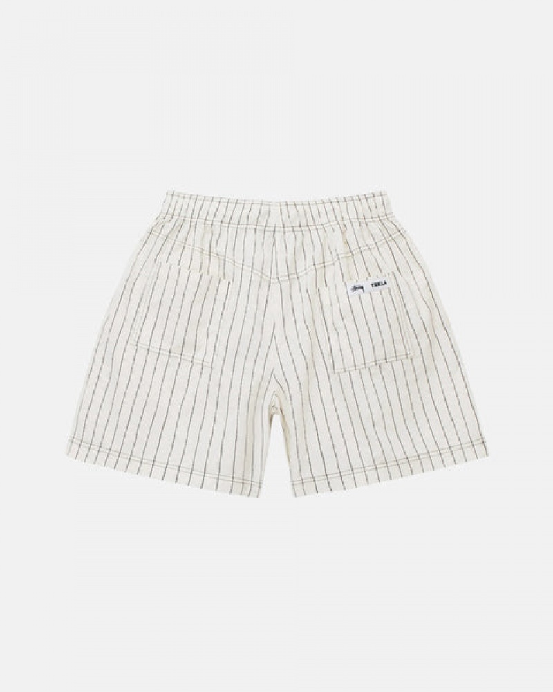 Stussy Tekla Poplin Pyjama Shorts Shorts Herre Beige Norge | OAN-3731