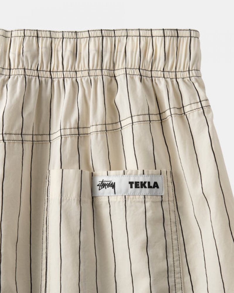 Stussy Tekla Poplin Pyjama Shorts Shorts Herre Beige Norge | OAN-3731